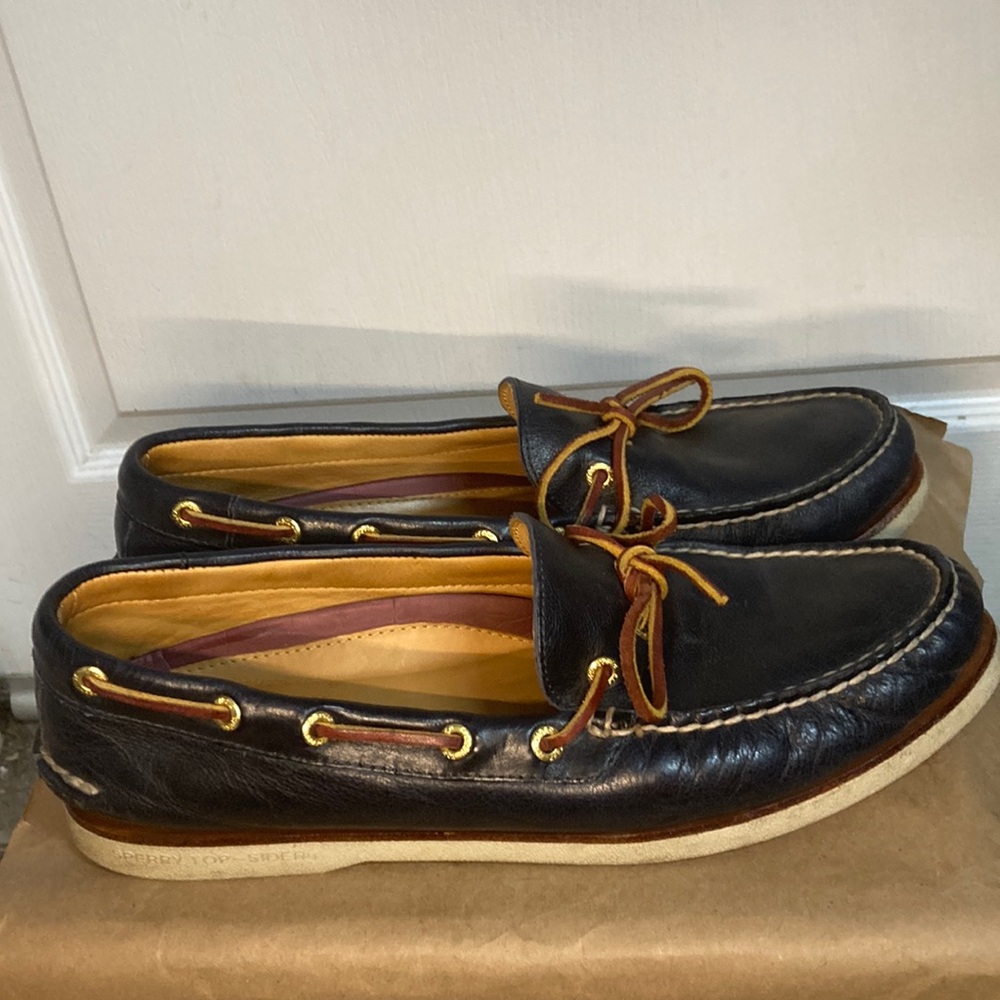 Men's Sperry Gold Cup Authentic Original Navy Leather Boat Shoe Men’s Size 11.5